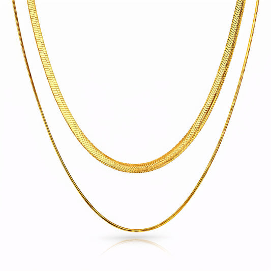 18K Gold Plated Steel Necklace