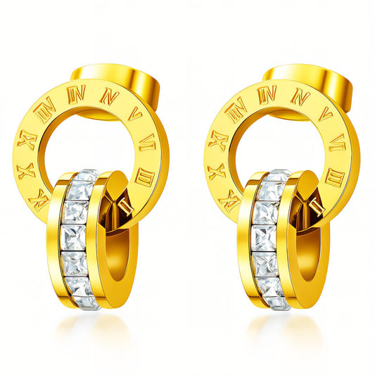 18K Gold Plated Steel Earrings
