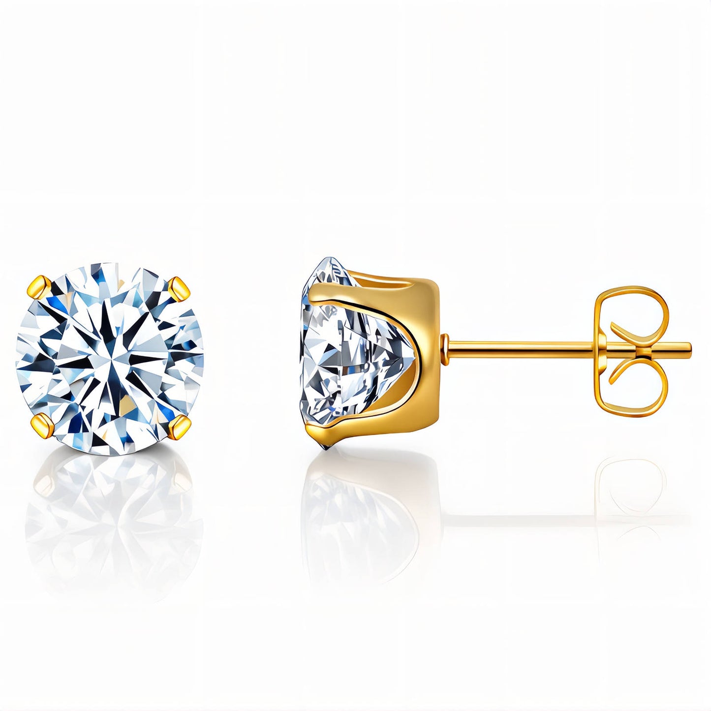 18K Gold Plated Steel Earrings