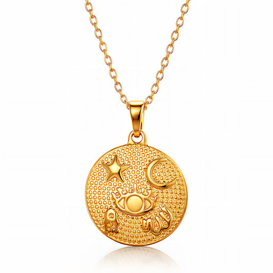 18K Gold Plated Steel Evil Eye Necklace