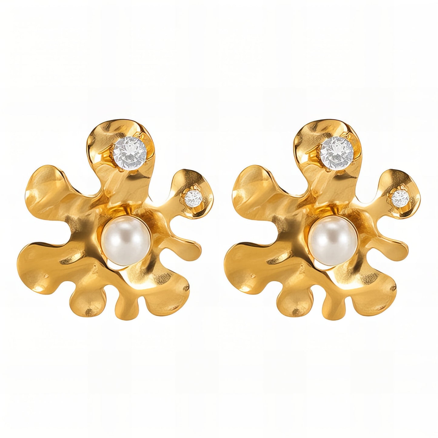 18K Gold Plated Steel Earrings