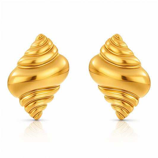 18K Gold Plated Steel Earrings,
